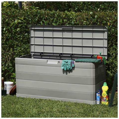 Baule da Giardino Grigio 117x45x56 cm - Foto 2