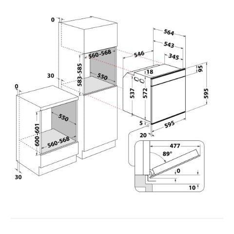 Forno Elettrico da Incasso FI6 861 SH BL HA Capacità 73 L Multifunzione Ventilato Potenza 3650 W Colore Nero - Foto 6
