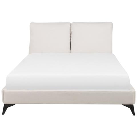 Letto Matrimoniale In Ciniglia Beige 140 X 200 Cm Melle - Foto 20