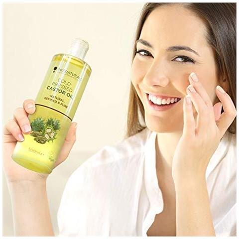 Spremuto A Freddo 500ml Olio Di Ricino - 100 Vegan Naturale Pura Per La Crescita Dei Capelli E Ciglia Pi Morbida Pelle E Del Viso. Ricco Di Omega-6 E Omega-9 - Foto 2