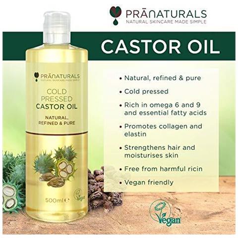 Spremuto A Freddo 500ml Olio Di Ricino - 100 Vegan Naturale Pura Per La Crescita Dei Capelli E Ciglia Pi Morbida Pelle E Del Viso. Ricco Di Omega-6 E Omega-9 - Foto 4