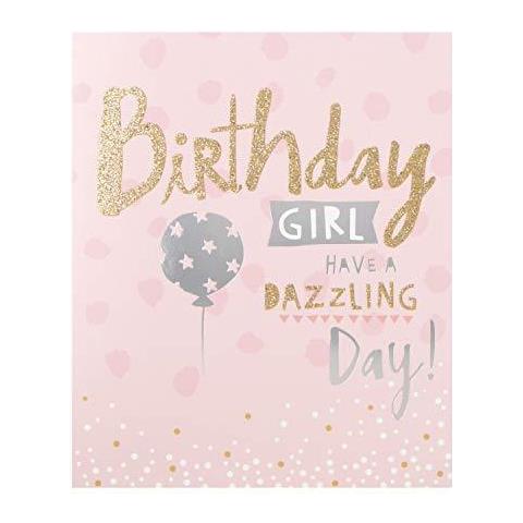 Birthday Girl Scheda Da Hallmark - Divertimento Glitter And Foil Design - Foto 1