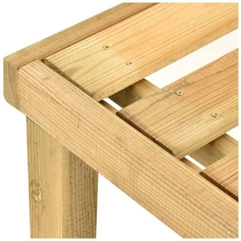 Lettino Prendisole da Giardino in Legno di Pino Impregnato - Foto 2