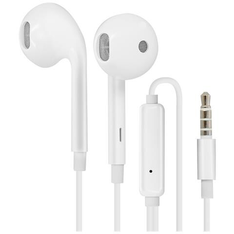 Auricolari Cablati Jack 3.5mm Tasti Di Comando Microfono Mh135 Bianchi - Foto 15