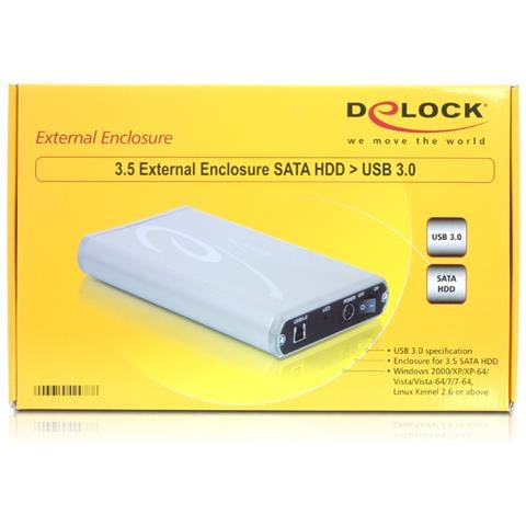 42478, 8,89 cm (3.5") , SATA, Grigio, Alluminio, Windows 2000 / XP / XP-64 / Vista / Vista-64/7/7-64 Linux 2.6, 120 x 206 x 31 mm - Foto 6