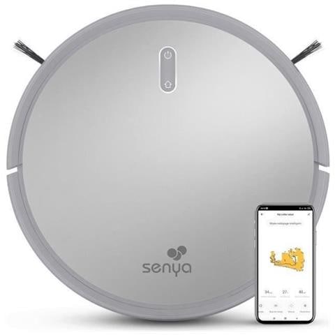 Robot Aspirapolvere E Mocio Connesso - Autonomia 120min - Pelo Animale - Grigio - My Little Robot - Foto 1