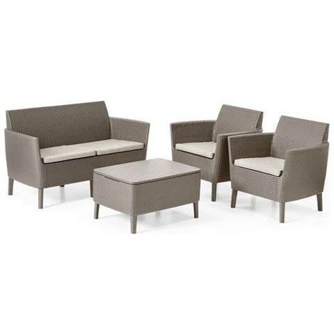 Set Rattan Salemo Lounge Pp Cappuccino Cf=pz 4 + Cuscini - Foto 2