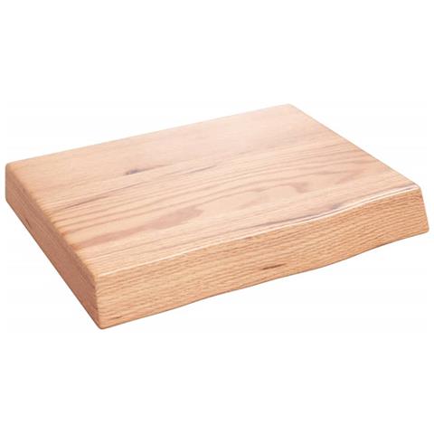 Piano Bagno Marrone 40x30x (2-6) cm Legno Massello Trattato - Foto 1
