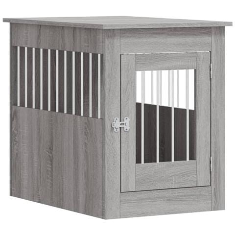 Gabbia Cani Da Arredamento Grigio Sonoma 55x80x68cm Multistrato - Foto 1