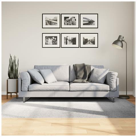 Tappeto Iza A Pelo Corto Aspetto Scandinavo Grigio 140x200 Cm - Foto 1
