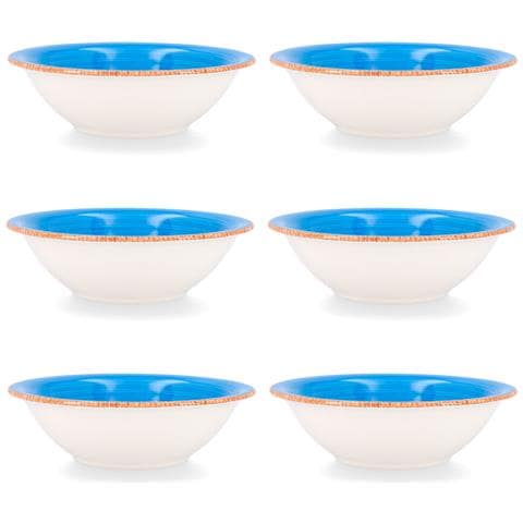 Ciotola Vita Azzurro Ceramica 6 Unità (18 Cm) - Foto 1