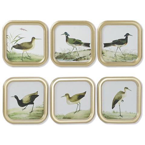 Quadro Uccelli Cottage 30 X 2 X 30 Cm (6 Unità) - Foto 1