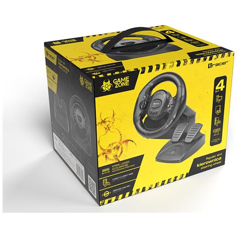 Volante Racing Rayder 4 In 1 Pedali Nero Microsoft Xbox One Sony Playstation 4 Pc Playstation 3 - Foto 4