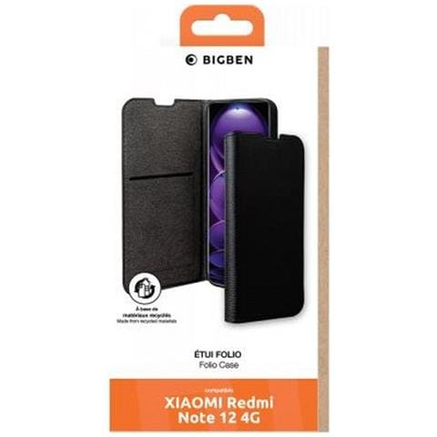 Custodia Per Xiaomi Redmi Note 12 4g Folio Wallet Portacarte E Stand, Nero - Foto 2