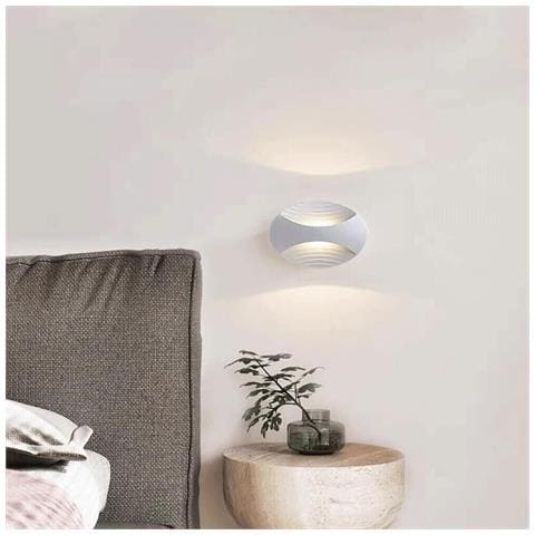 Applique Led 6 Watt Da Parete 3 TonalitÀ Luce Bianca Calda Naturale Aq15 Bianco - Foto 2