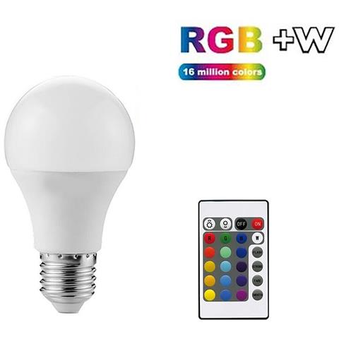 Lampadina Led E27 9w Rgb Lampada Dimmerabile Con Telecomando 16 Colori - Foto 1