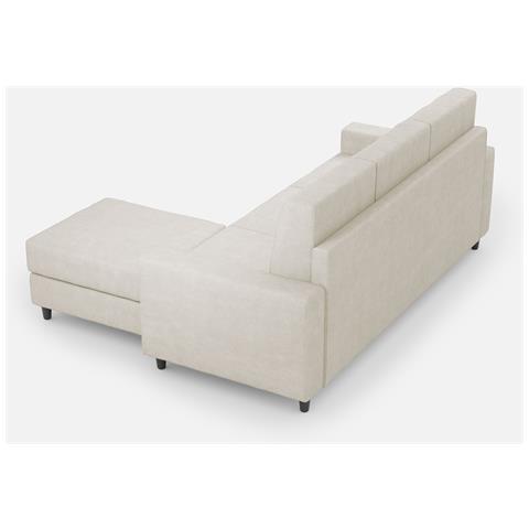 Divano Sakar 3 Posti (tre Sedute Da 60cm) + Pouf Misure Esterne L. 208 P. 155 Colore Latte - Foto 5