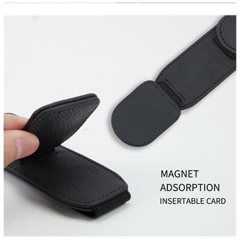 Clip Per Occhiali In Pelle Per Visiera Dell'auto Black - Foto 3