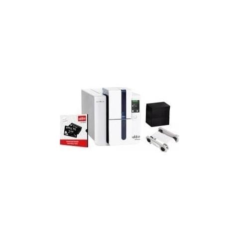Stampante Edikio Duplex per Cartellini Prezzo Kit Completo con 200 Carte e Nastro 1000 Stampe Bianco - Foto 1