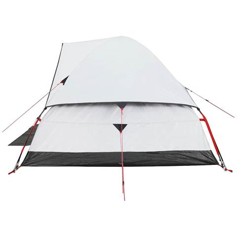 Tenda Campeggio a Cupola 4 Persone Bianca Tessuto Impermeabile - Foto 8