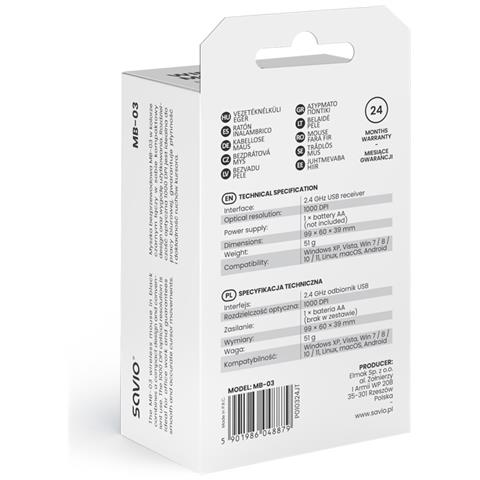 MB-03 mouse Universale 1000 DPI - Foto 5