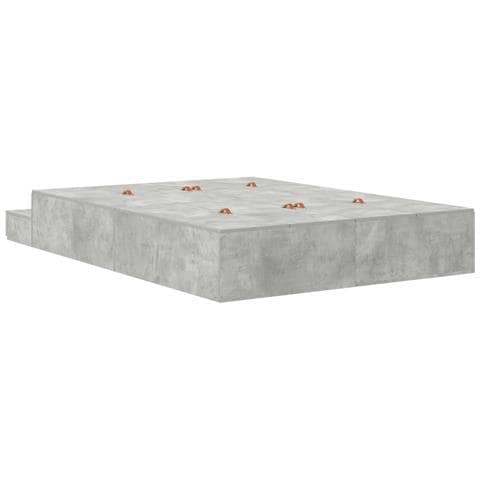 Struttura Letto con Contenitore Grigio Cemento 160x200 cm - Foto 9