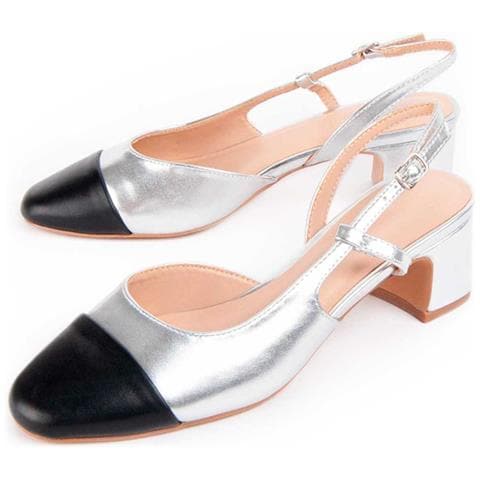 Scarpa Con Tacco Goldem Argento. - Foto 1