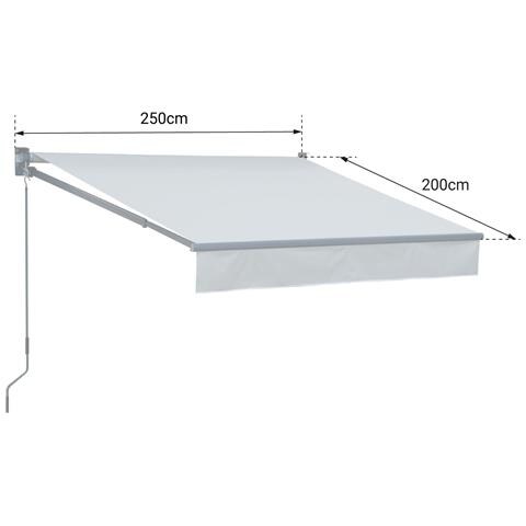 Tenda Saule 2,5 × 2m - Tessuto Grigio E Struttura Grigia - Foto 2