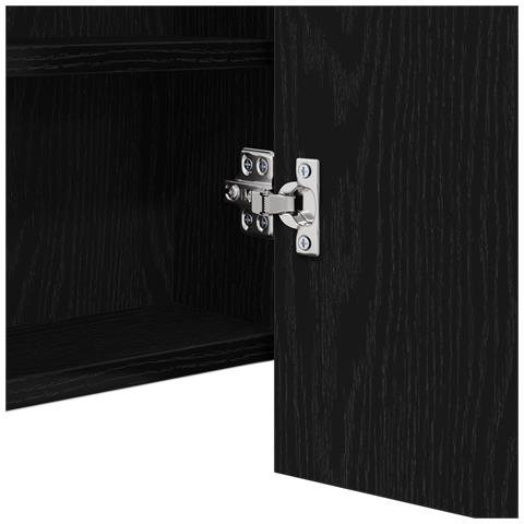 Specchio LED Rovere Nero 100x12x45 cm Legno Ingegnerizzato - Foto 9