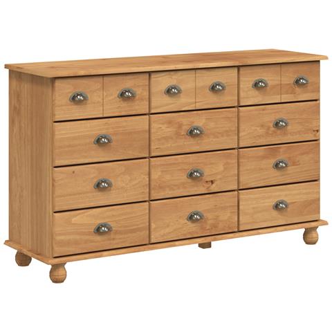 "Cassettiera ""ASKIM"" 79x40x133.5 cm Legno massello di pino" - Foto 1
