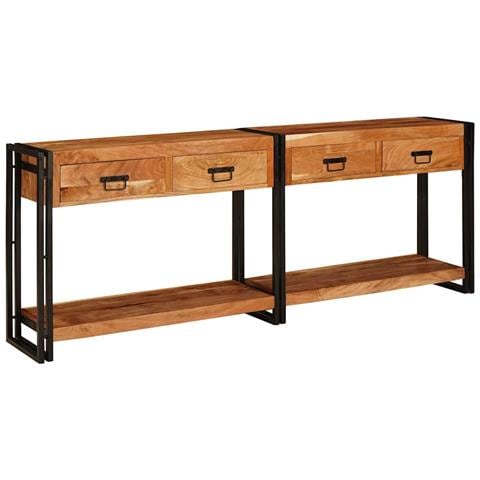 Tavoli consolle Altro 2 pcs Marrone Legno massello di acacia - Foto 1