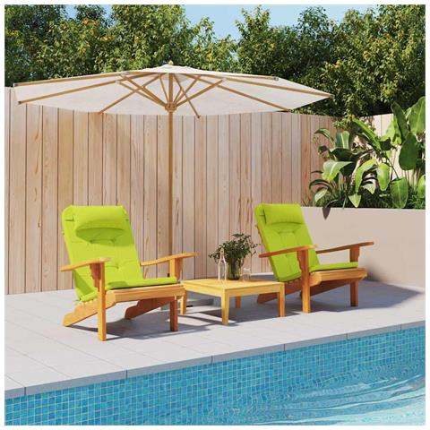 Cuscino per Sedia 2 pcs Verde acceso 58 x 77 x 4.5 cm - Foto 2