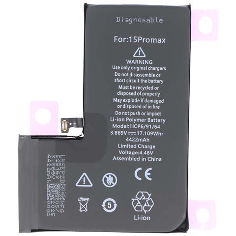 Batteria Diagnostica Per Iphone 15 Pro Max Li-polimero 3,86v 4422mah 17,1 Wh - Foto 1