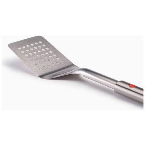 Set Grillout Tre Pezzi Per Barbecue Con Forchetta Spatola E Pinze Manico Retrattile Acciaio Inox Drenaggio Grassi Utensili Smontabili Acciaio Inox - Foto 2