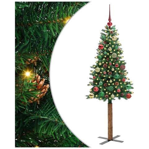 Albero di Natale snodato con 150 LED con supporto Verde 150 cm - Foto 1