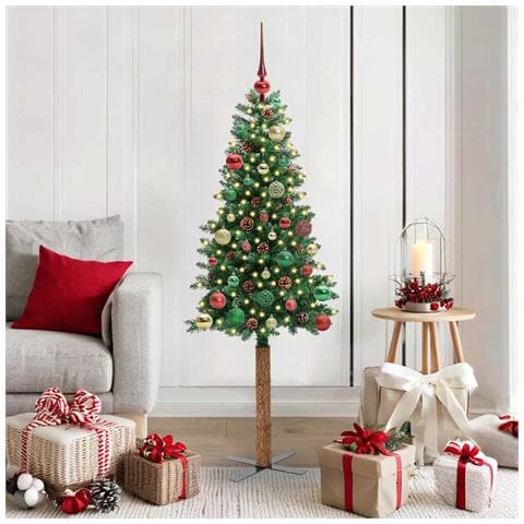 Albero di Natale snodato con 150 LED con supporto Verde 150 cm - Foto 2