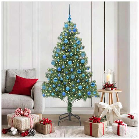 Albero di Natale con 300 LED con supporto Verde 180 cm PVC - Foto 2