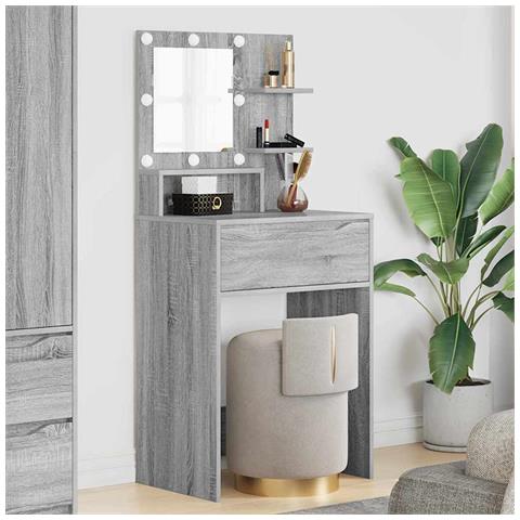 Tavoli da Trucco per Camera da Letto con cassetto Grigio Sonoma - Foto 2