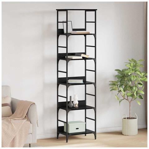 Libreria Rovere Nero 50 x 33 x 188,5 cm Legno multistrato - Foto 2