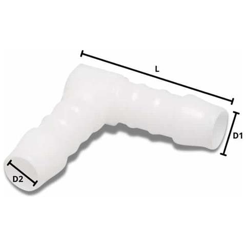 Raccordo Tubo 8mm Angolare In Plastica A 90 Gradi - Foto 2