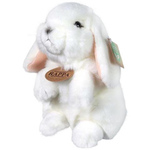 Peluche Coniglio 18cm Realista Ultra Morbido In Materiale Riciclato Ecologico, Bianco - Foto 4