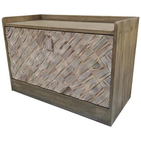 Sgabello Scarpiera In Legno Marrone 80x38x53h - Foto 1