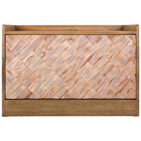 Sgabello Scarpiera In Legno Marrone 80x38x53h - Foto 2