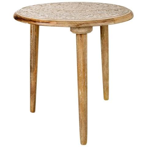 Tavolino In Legno Marrone Fatto A Mano 45x45x45h - Foto 1