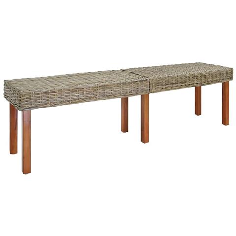 panchina Naturale 160 x 35 x 45 cm Legno di mango massello - Foto 1