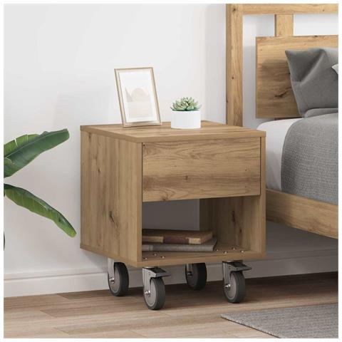 Comodino 2 pcs Rovere artigianale 40,5 x 40 x 48 cm - Foto 2