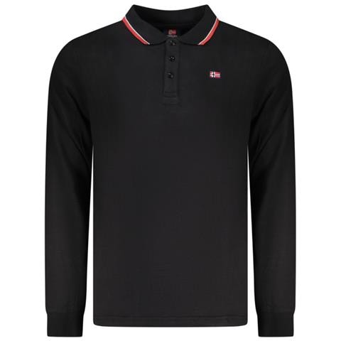 Polo a maniche lunghe da uomo, Norvegia 1963, nera - Colore: Nero, Taglia: S - Foto 1