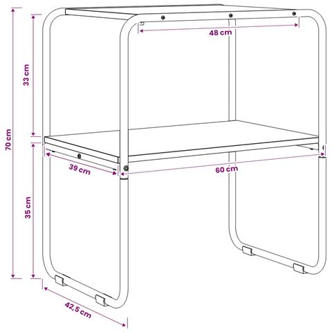 Tavolo consolle Legno antico 60 x 42,5 x 70 cm - Foto 8