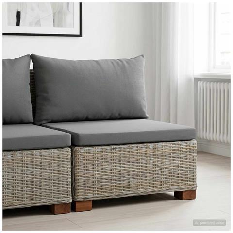Divano Medio con Cuscini GENDT Rattan naturale Grigio Kubu - Foto 2