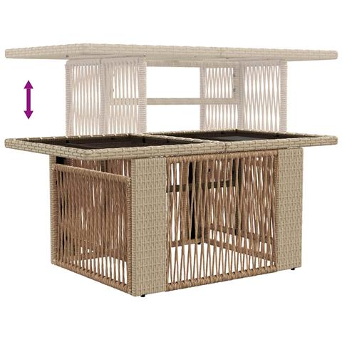 Set Divano da Giardino 6 pz Beige e Bianco Crema polyrattan - Foto 2